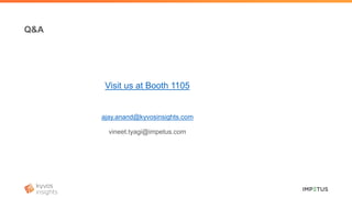 Visit us at Booth 1105
ajay.anand@kyvosinsights.com
vineet.tyagi@impetus.com
Q&A
 