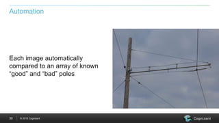© 2015 Cognizant39
Automation
Each image automatically
compared to an array of known
“good” and “bad” poles
 