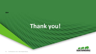 24 © Hortonworks Inc. 2011 – 2016. All Rights Reserved24 © Hortonworks Inc. 2011 – 2016. All Rights Reserved
Thank you!
Q&A
 