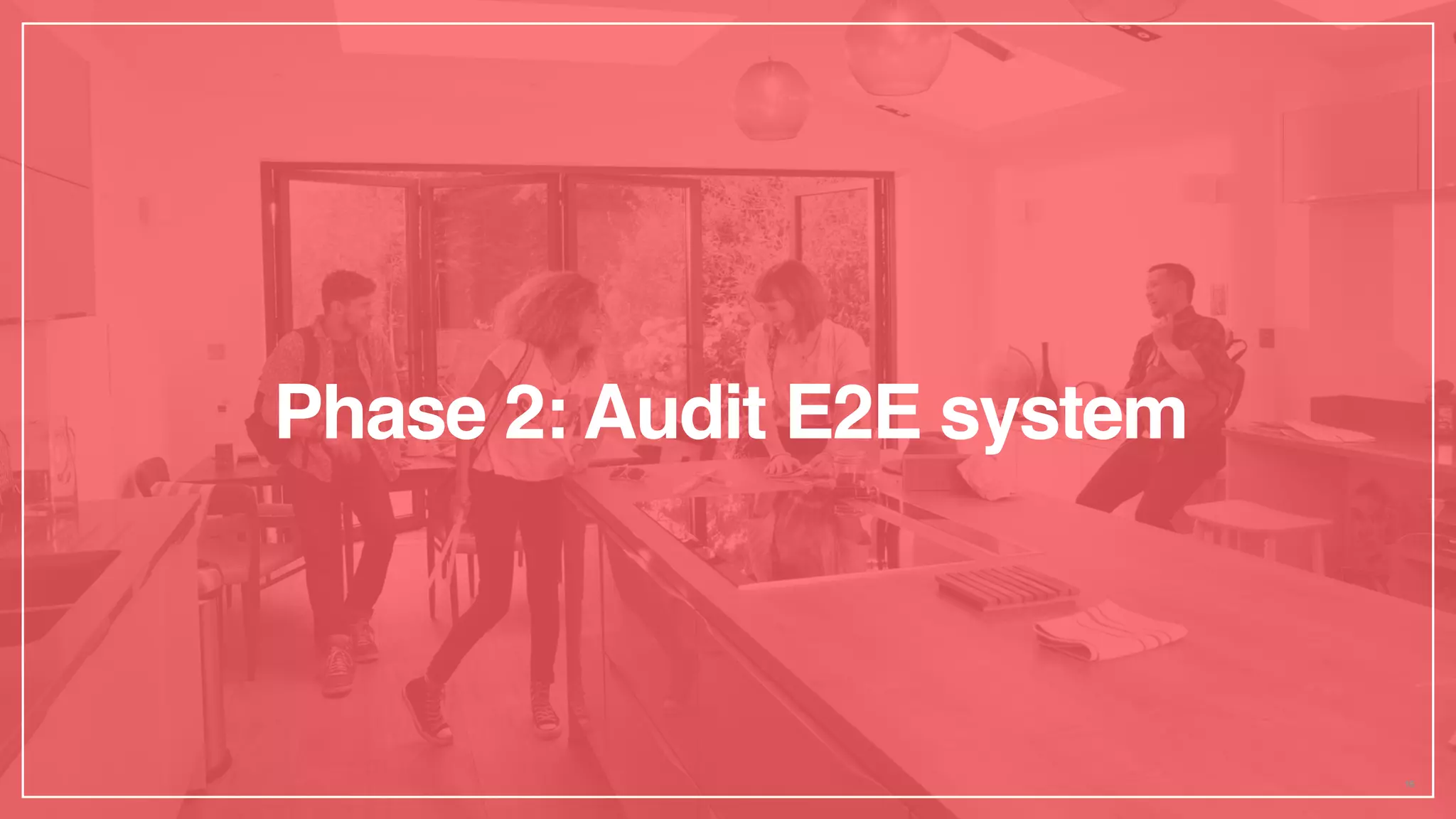 Phase 2: Audit E2E system
16
 