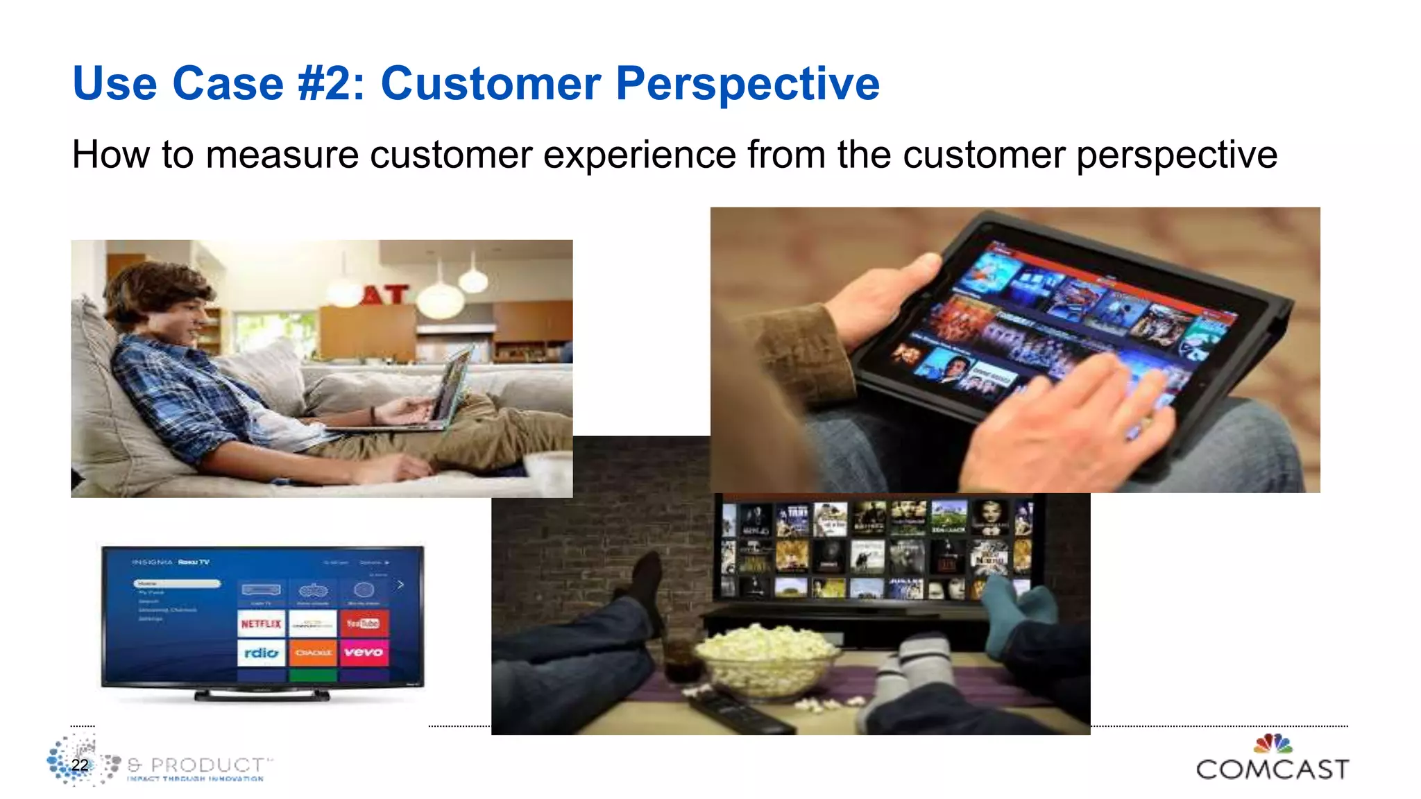 Use Case #2: Customer Perspective
How to measure customer experience from the customer perspective
22
 