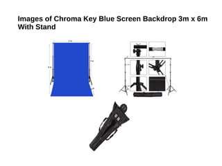 Images of Chroma Key Blue Screen Backdrop 3m x 6m
With Stand
 
