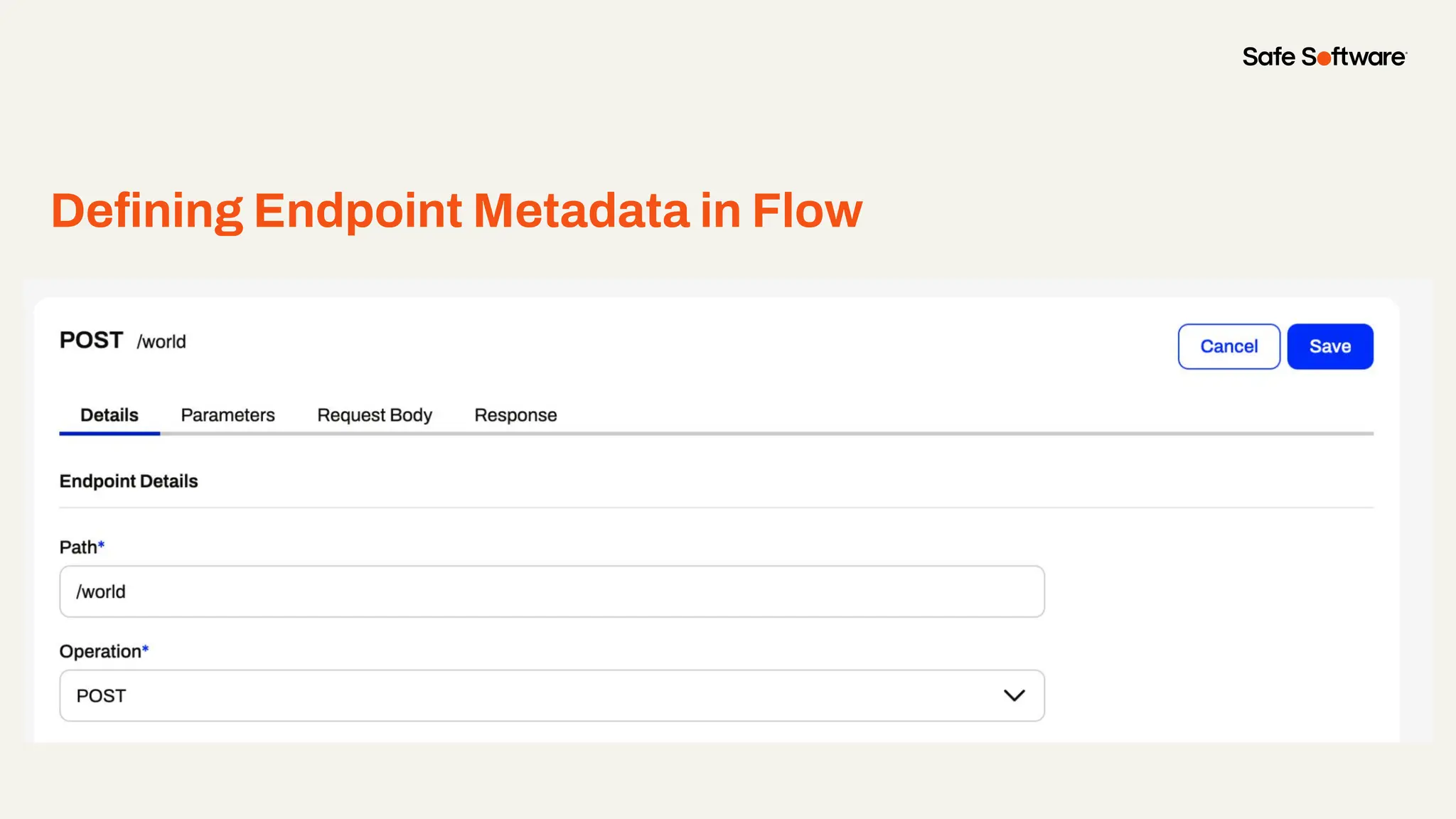 Deﬁning Endpoint Metadata in Flow
 