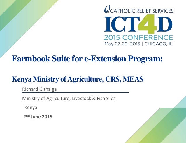 Farmbook Suite For E Extension Program Kenya Ministry Of Agricultur Farmbook Suite For E Extension Program Kenya Ministry Of Agricultur