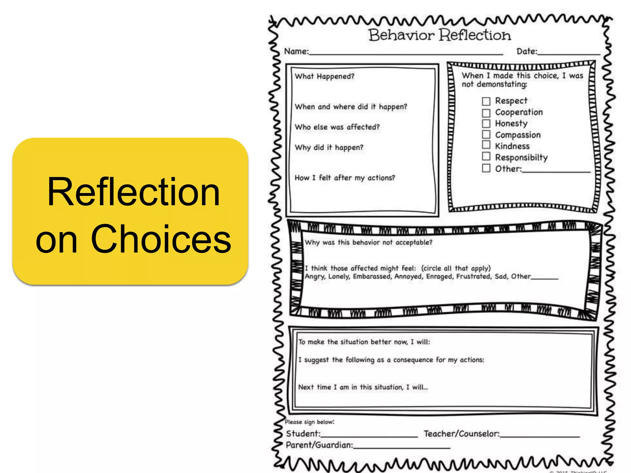 Reflection
on Choices
 