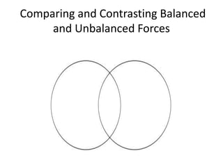 Comparing and Contrasting Balanced
and Unbalanced Forces
 