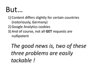 Homepagegets a large part of the hits (~35%, ~53 queries per second)