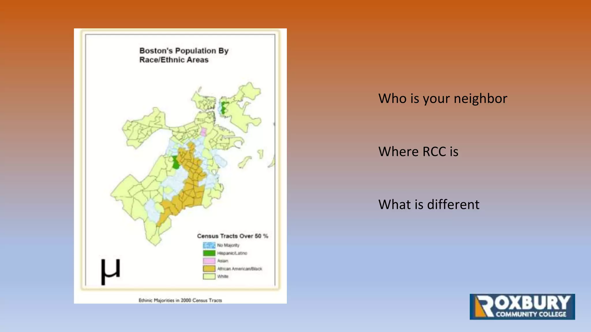 Who is your neighbor
Where RCC is
What is different
 