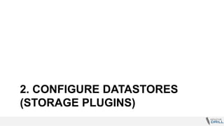 2. CONFIGURE DATASTORES
(STORAGE PLUGINS)
 