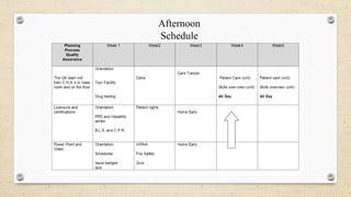 Afternoon
Schedule
 