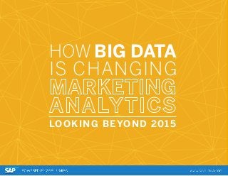 HOW BIG DATA
IS CHANGING
LOOKING BEYOND 2015
 