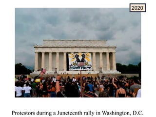 Protestors during a Juneteenth rally in Washington, D.C.
2020
 