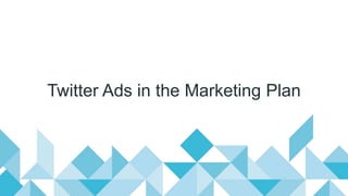 Twitter Ads in the Marketing Plan
 