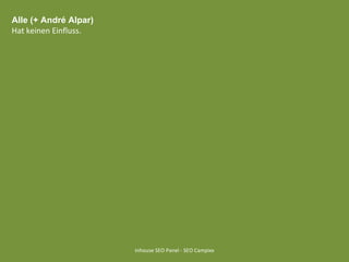 Alle (+ André Alpar)  Hat keinen Einfluss.  Inhouse SEO Panel - SEO Campixx 