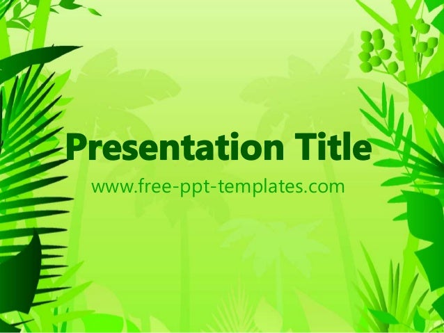 Jungle Power Point template Jungle Power Point template