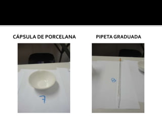 CÁPSULA DE PORCELANA PIPETA GRADUADA
 