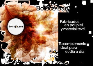 Bolsos Bandolera
Fabricados
en polipiel
ymaterialtextil
Tucomplemento
ideal para
el día a día
 
