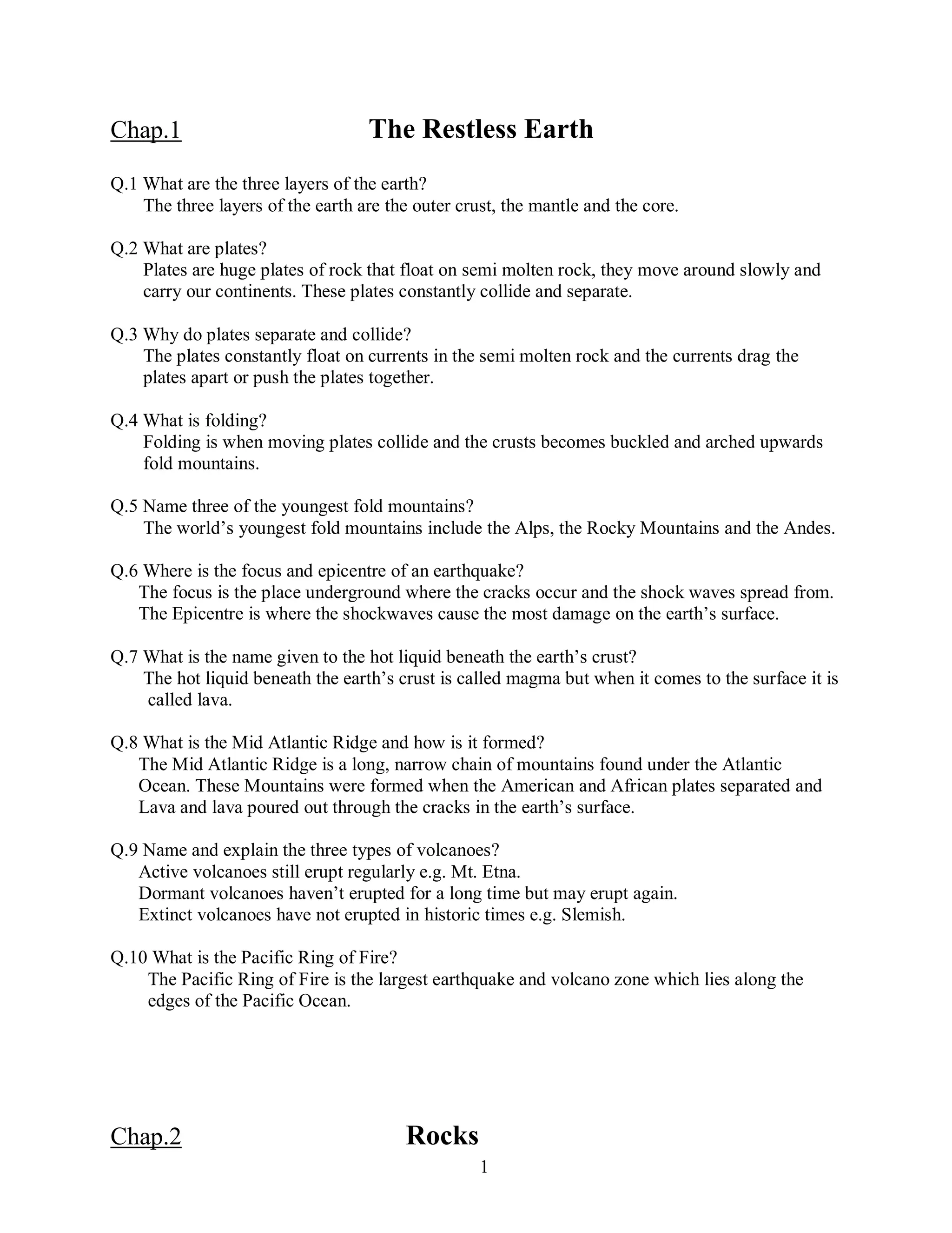 Junior Cert Geography Notes PDF