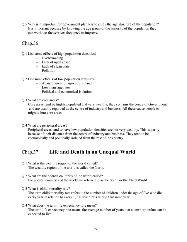 Junior Cert Geography Notes