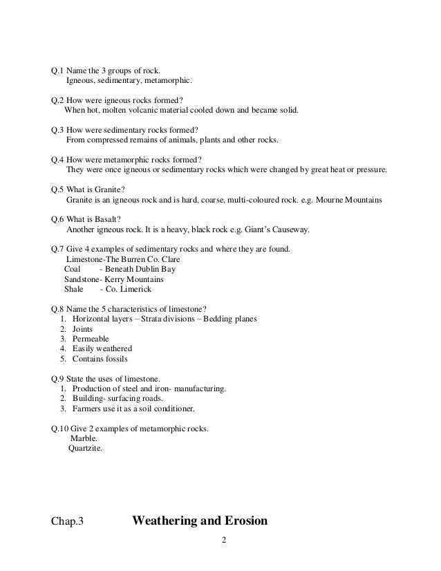 Junior Cert Geography Notes