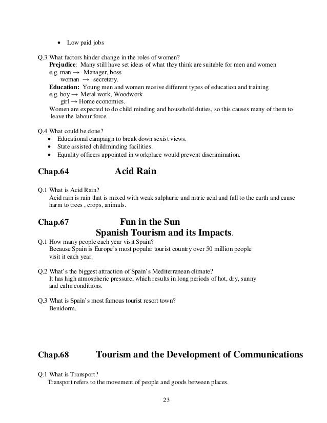 Junior Cert Geography Notes