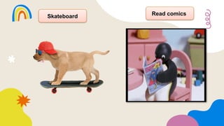 Skateboard Read comics
 