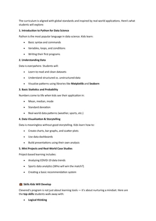 Junior Data Scientist Program for Teens: Clevered’s Coding Program for ...