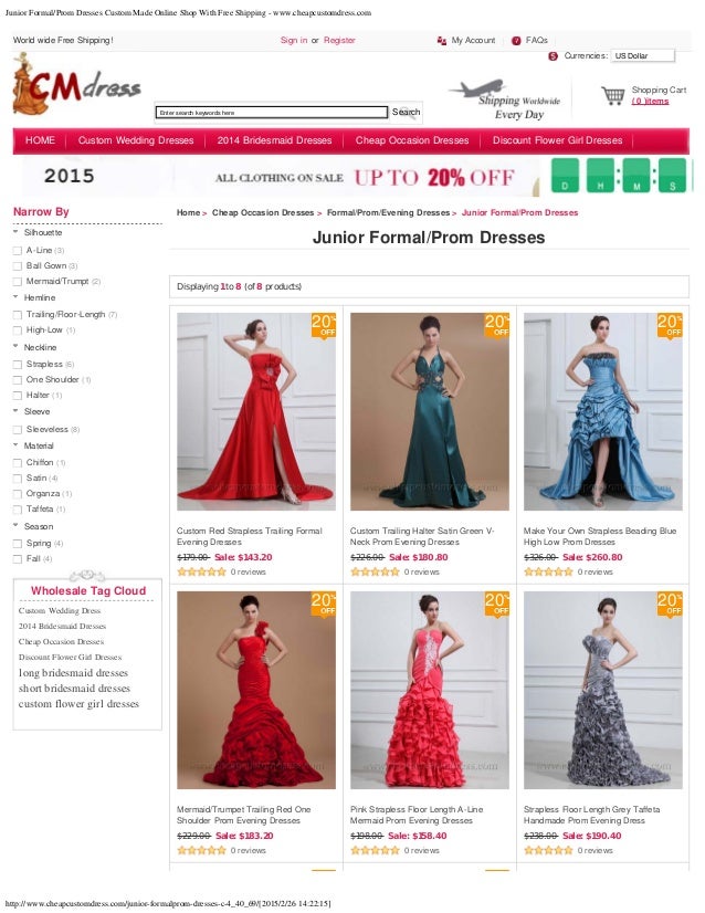 junior evening dresses sale