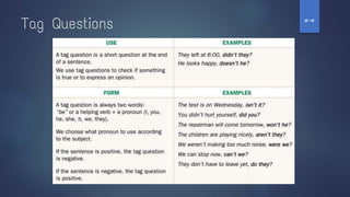 Tag Questions ‫ח‬
-
‫ט‬
 