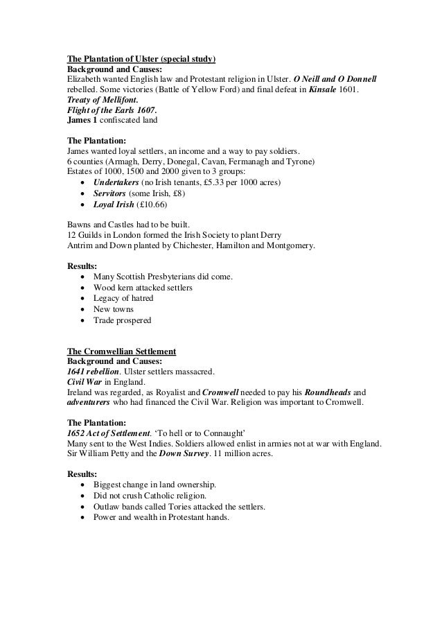 Junior Certificate History Second Year Notes