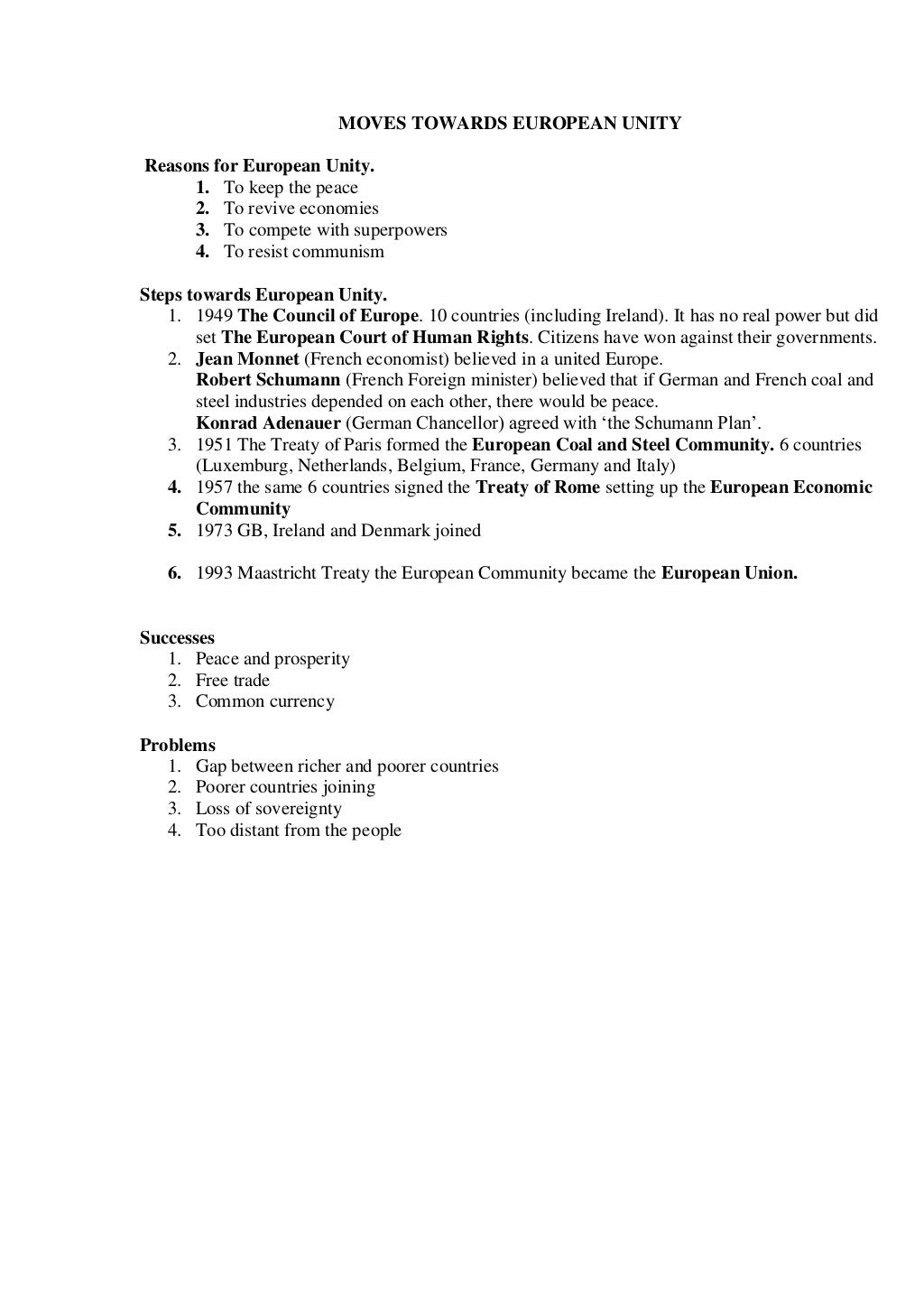 Third Year Junior Cert History Notes