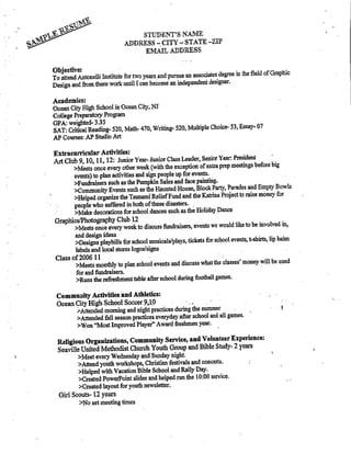 Junior Packet - Spring 2013