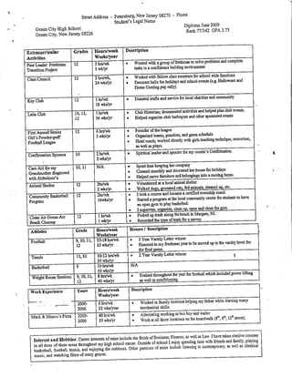 Junior Packet - Spring 2013