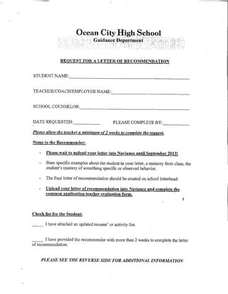 Junior Packet - Spring 2013