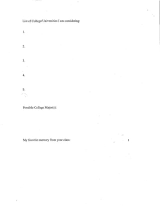 Junior Packet - Spring 2013