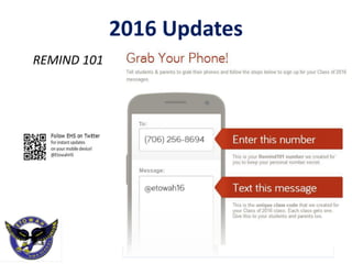 2016 Updates
REMIND 101
 