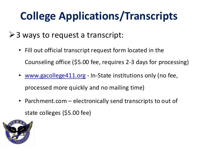 2015 junior parent night presentation ivy tech transcript request form