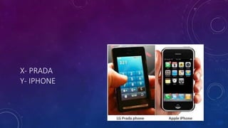 X- PRADA
Y- IPHONE
 