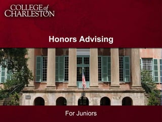 Honors Advising

For Juniors

 