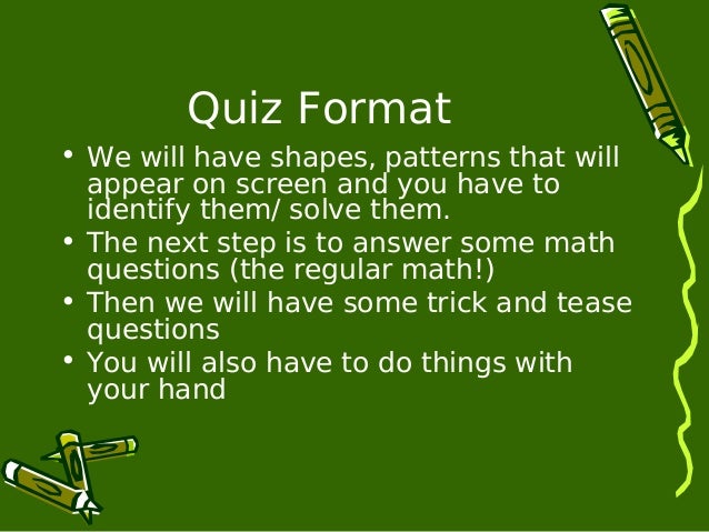 Junior school math quiz final