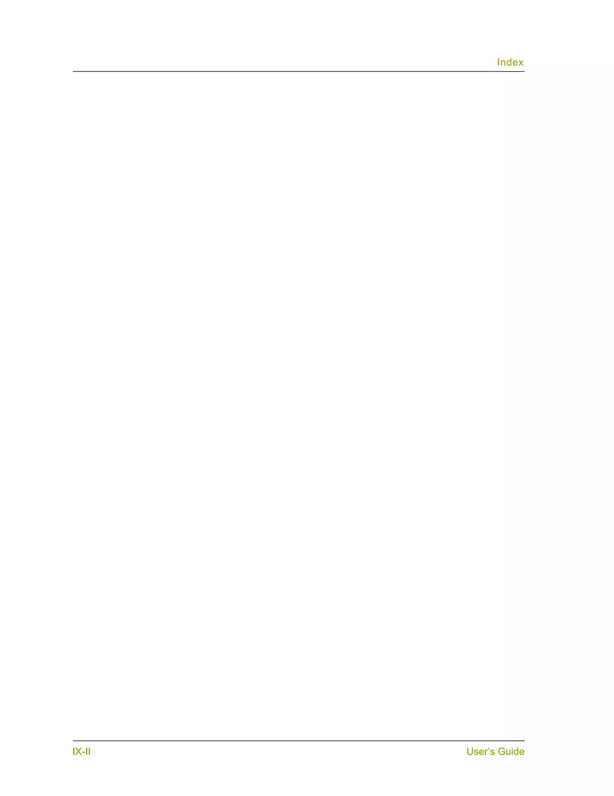 Index




IX-II   User’s Guide
 