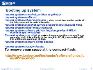 Juniper Trouble Shooting | PPT