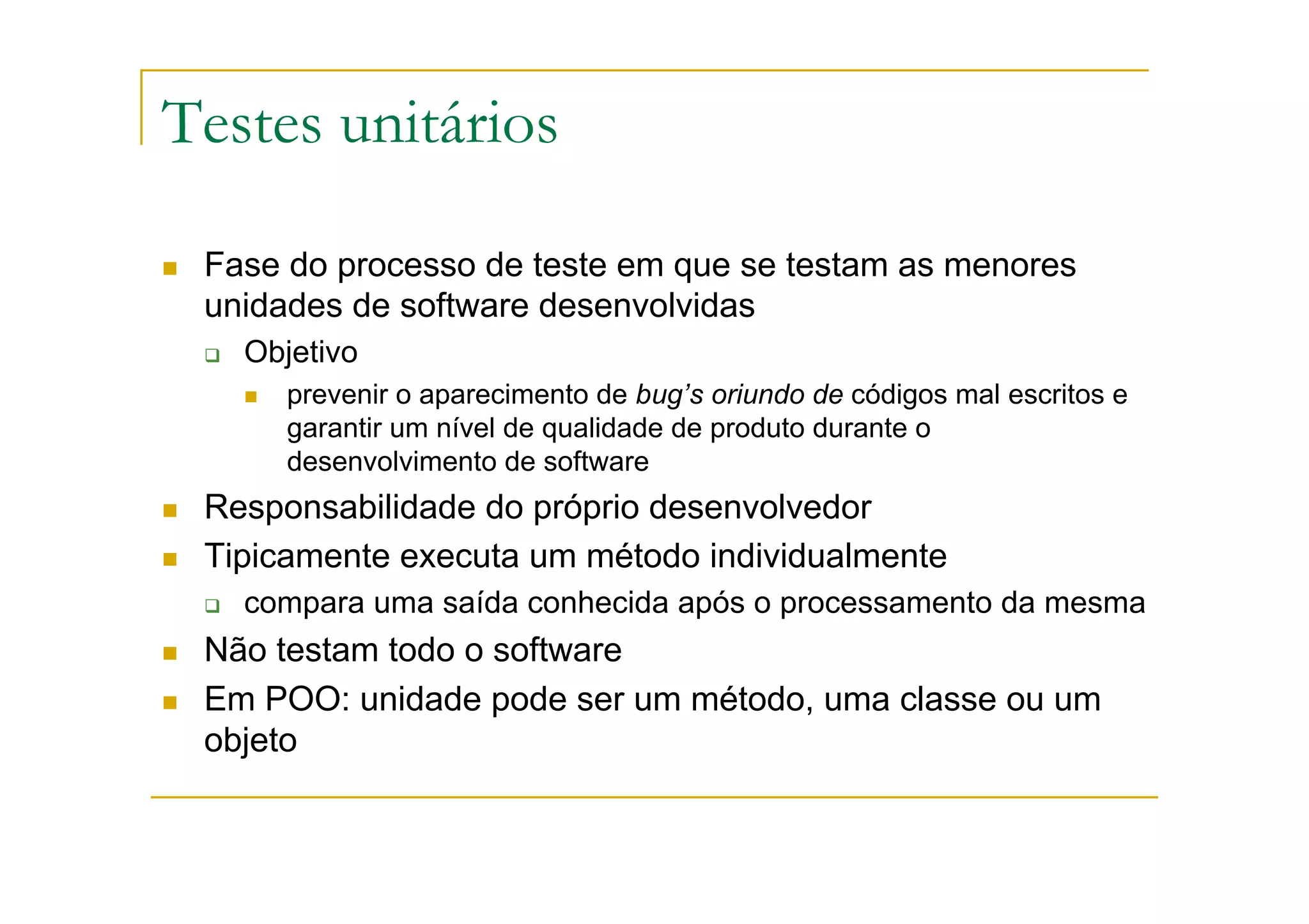 JUnit: framework de testes unitários