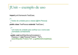 JUnit: framework de testes unitários