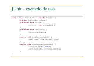JUnit: framework de testes unitários