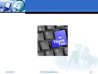 THANK YOU
5/20/2014 STQA/Week09/JUnit 23
 