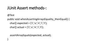 Junit basics | PPT