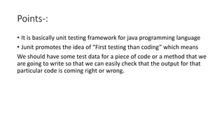 Junit basics | PPT