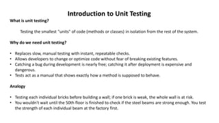 Junit Presentation Slide with explanation and code.pdf