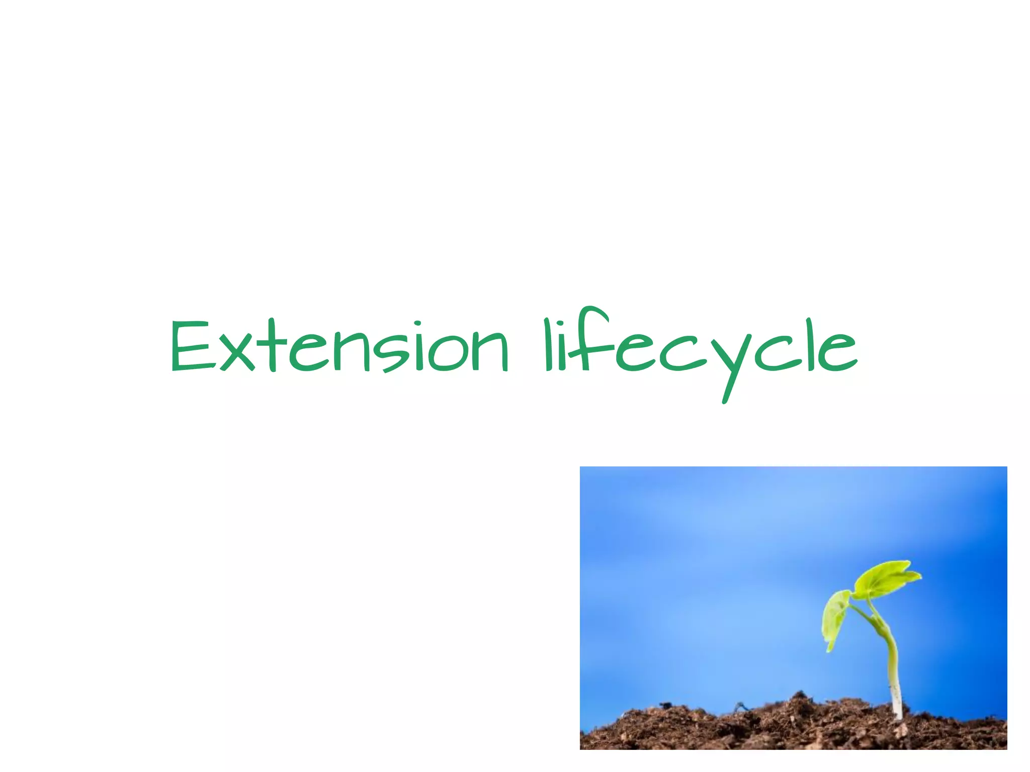 Extension lifecycle
 